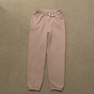light pink sweatpants, super comfortable